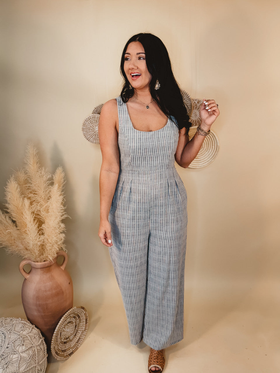 Always Been You Jumpsuit - Grey - Lace and Grace Boutique