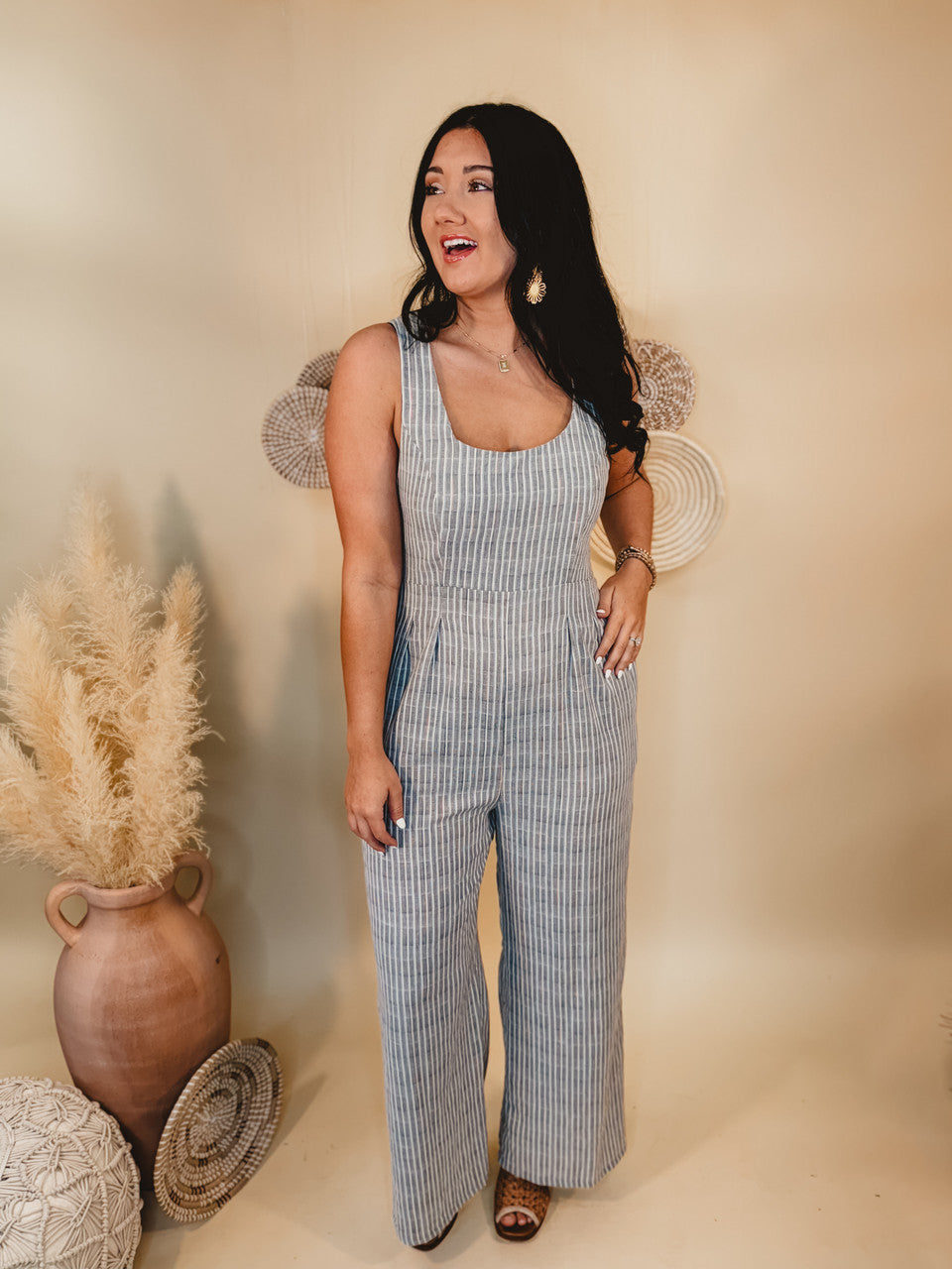 Always Been You Jumpsuit - Grey - Lace and Grace Boutique