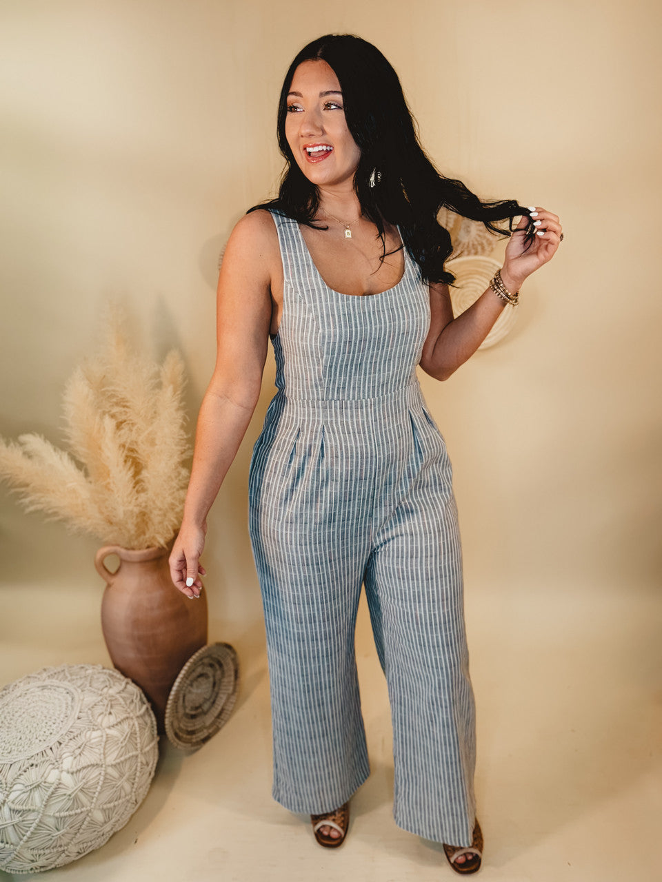 Always Been You Jumpsuit - Grey - Lace and Grace Boutique