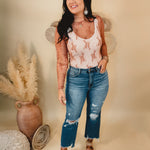 All Dressed Up Sheer Lace Top - Mauve - Lace and Grace Boutique