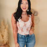 All Dressed Up Sheer Lace Top - Mauve - Lace and Grace Boutique