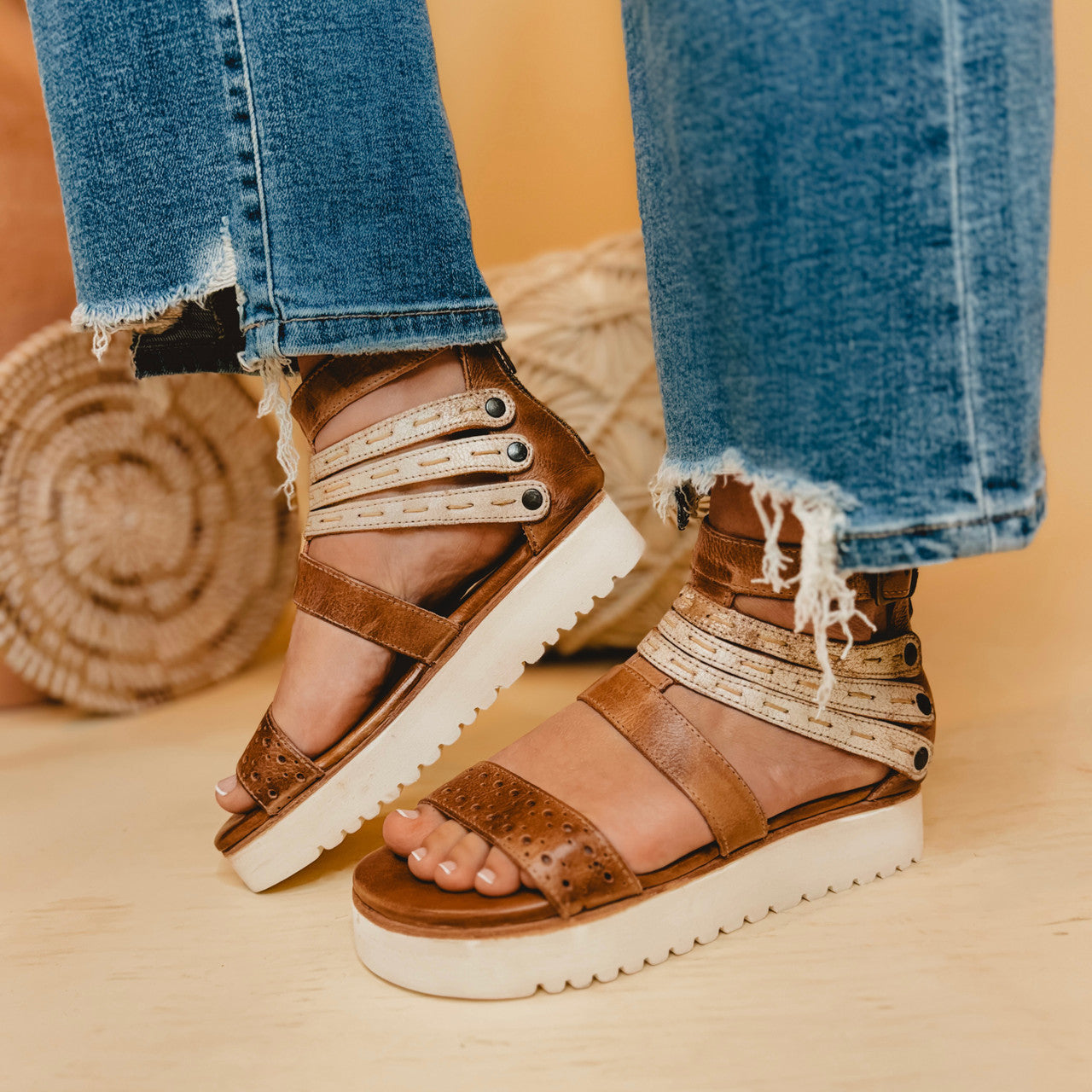 Bedstu Artemia Sandals - Tan Rustic Nectar Lux - Lace and Grace Boutique
