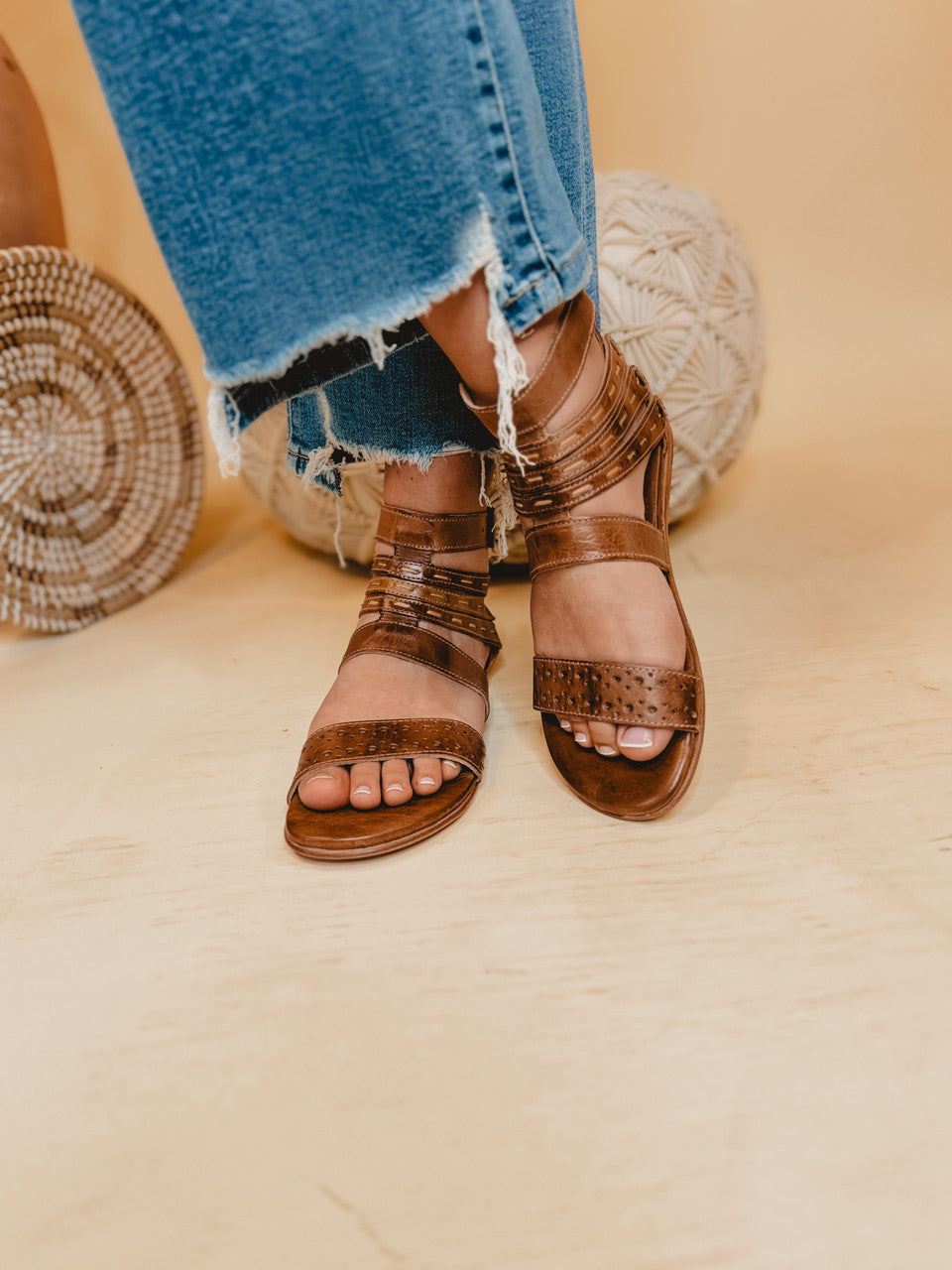 Bedstu Artemis Leather Sandal - Tan Rustic - Lace and Grace Boutique