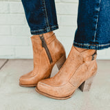 BedStu Isla Heeled Bootie - Tan Rustic White BFS - Lace and Grace Boutique
