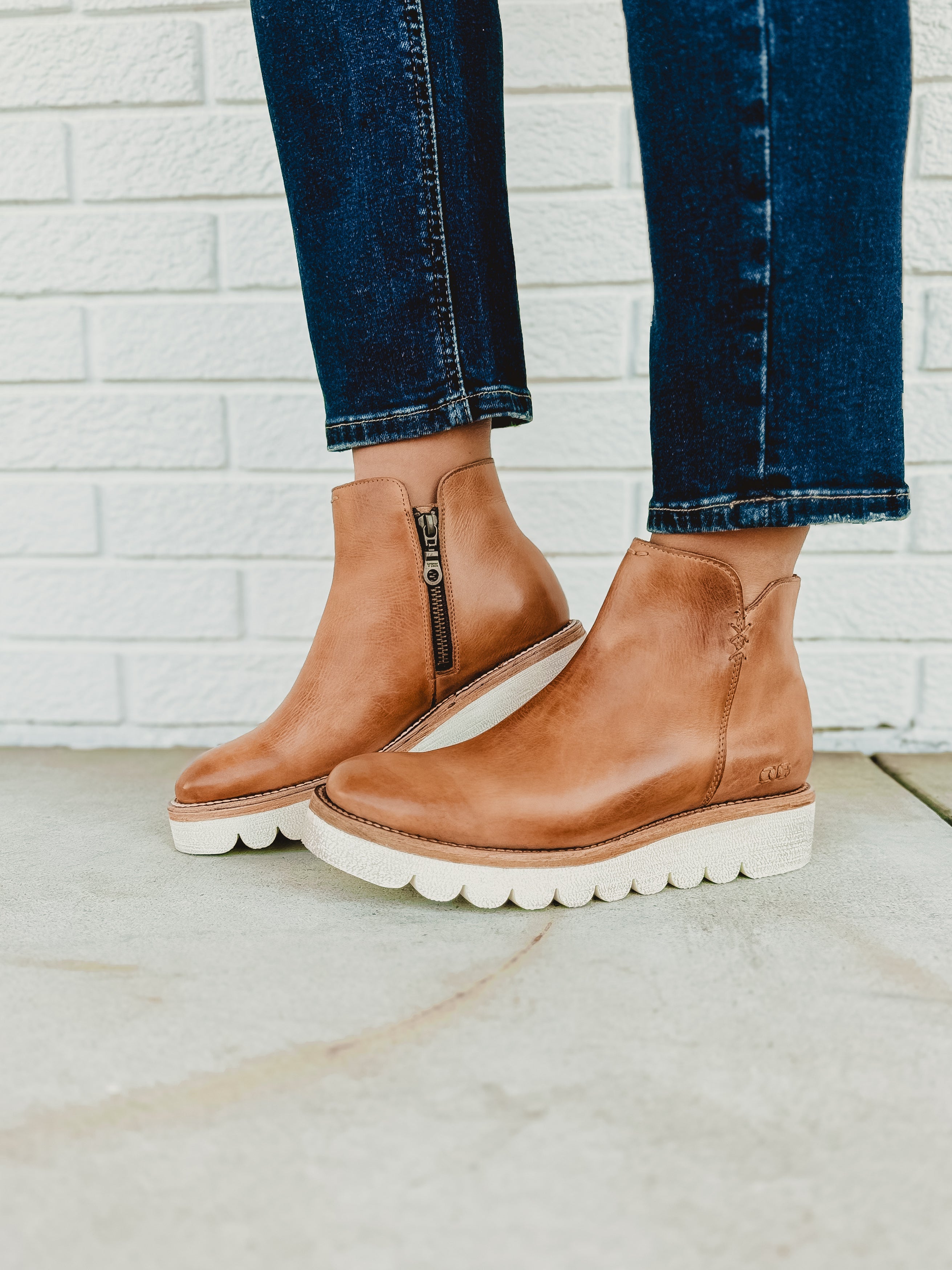 BedStu Lydyi Wedge Boot - Tan Rustic - Lace and Grace Boutique