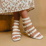 Buckle Down Heel by Corkys - Ivory - Lace and Grace Boutique