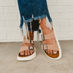 Birkenstock Arizona Papillio Chunky Suede Leather - Warm Sand - Lace and Grace Boutique