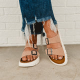 Birkenstock Arizona Papillio Chunky Suede Leather - Warm Sand - Lace and Grace Boutique