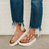 Birkenstock Arizona Papillio Chunky Suede Leather - Warm Sand - Lace and Grace Boutique