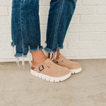 Birkenstock Boston Papillio Chunky Suede Leather - Warm Sand - Lace and Grace Boutique