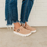 Birkenstock Boston Papillio Chunky Suede Leather - Warm Sand - Lace and Grace Boutique