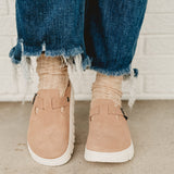 Birkenstock Boston Papillio Chunky Suede Leather - Warm Sand - Lace and Grace Boutique