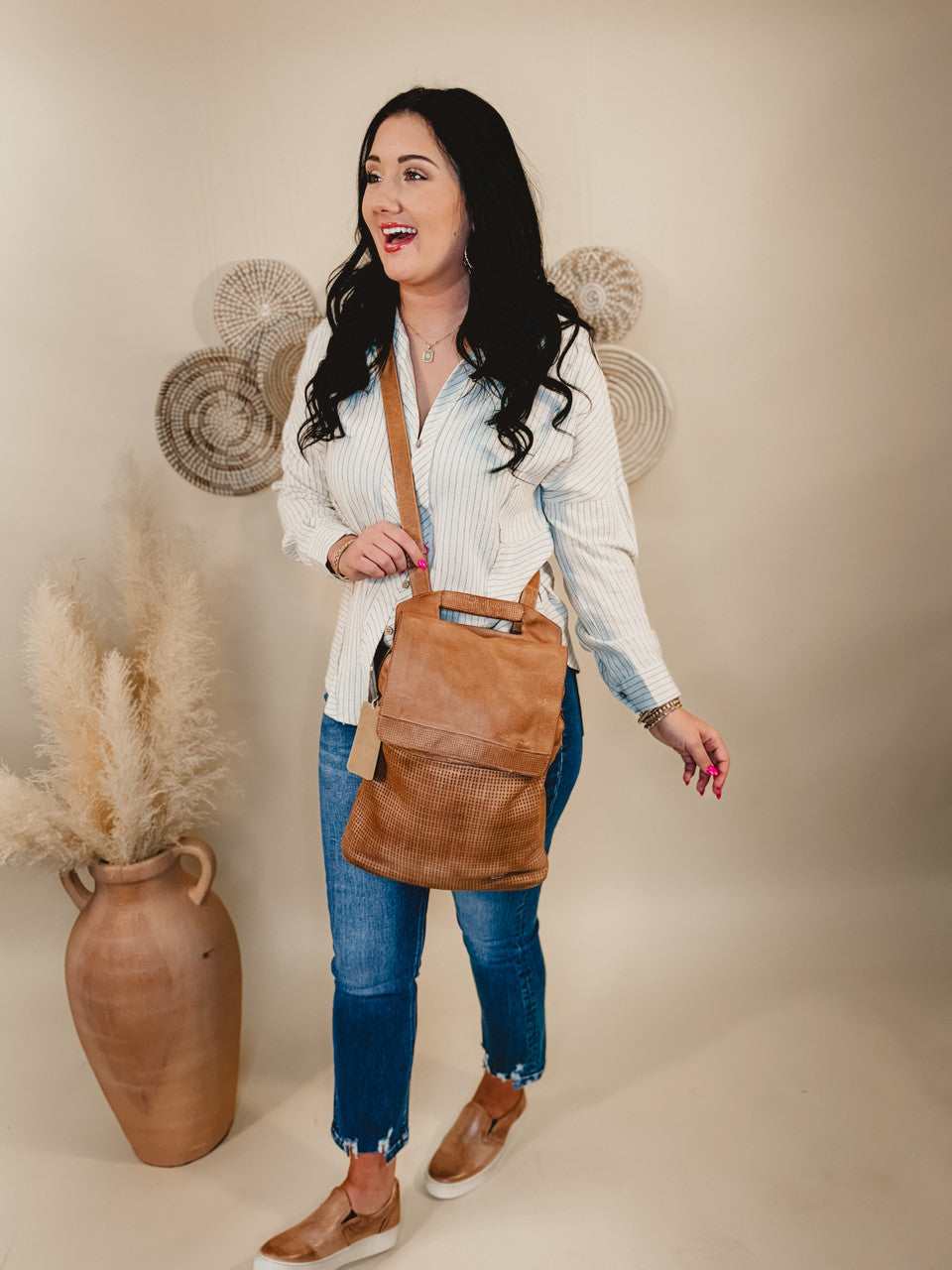 Bedstu Patsy Crossbody Backpack - Tan Rustic - Lace and Grace Boutique