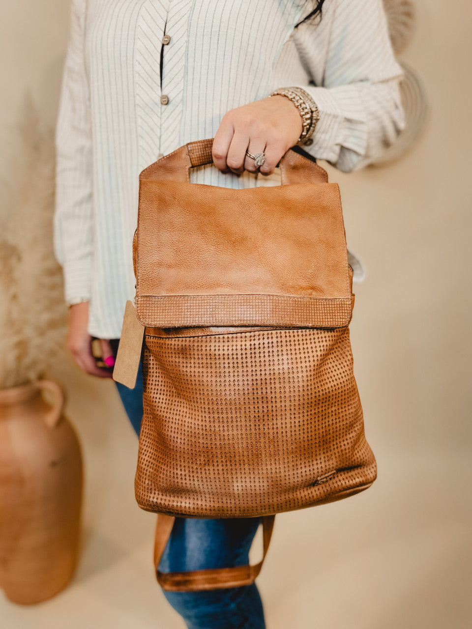 Bedstu Patsy Crossbody Backpack - Tan Rustic - Lace and Grace Boutique