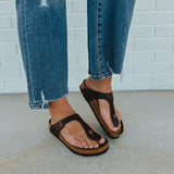 Birkenstock Gizeh Oiled Leather Sandal - Habana - Lace and Grace Boutique