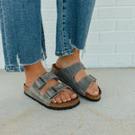 Birkenstock Arizona Soft Foot Bed Oiled Leather - Iron - Lace and Grace Boutique