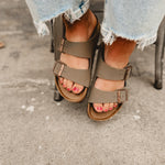 Birkenstock Arizona Birkibuc - Stone - Lace and Grace Boutique