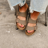 Birkenstock Arizona Birkibuc - Stone - Lace and Grace Boutique