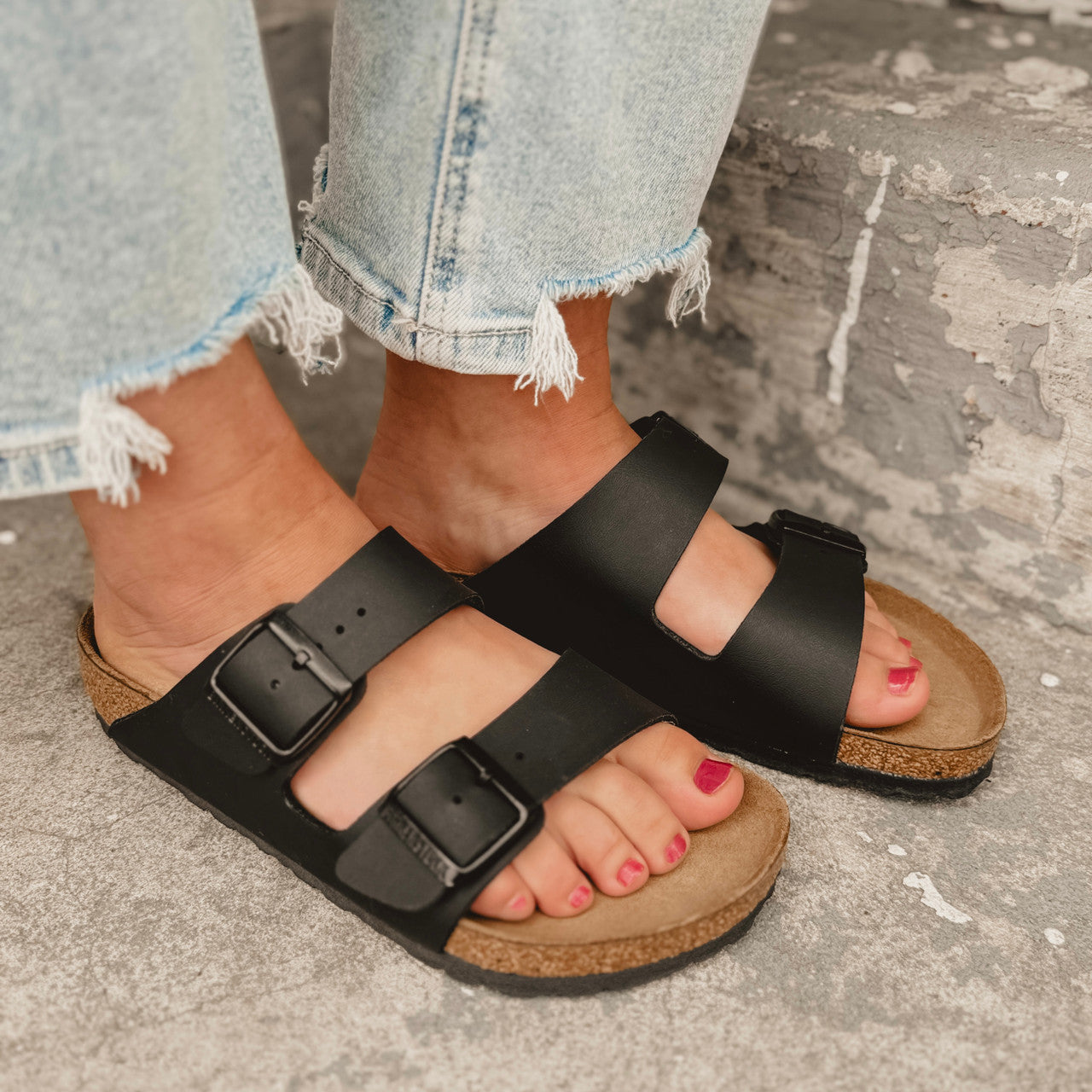 Birkenstock Arizona Birko-Flor - Black - Lace and Grace Boutique