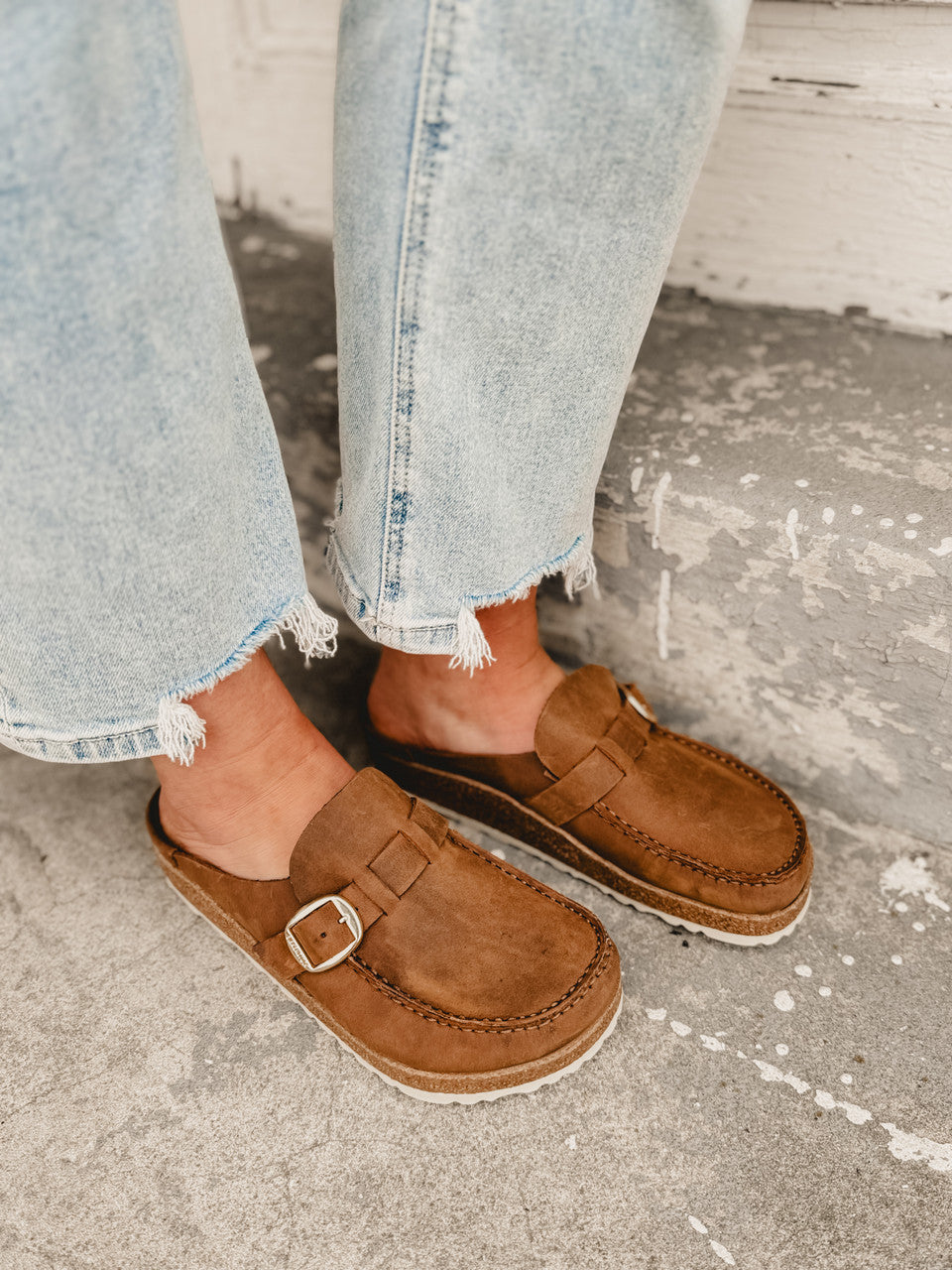 Birkenstock Buckley Oiled Leather Clogs - Cognac - Lace and Grace Boutique