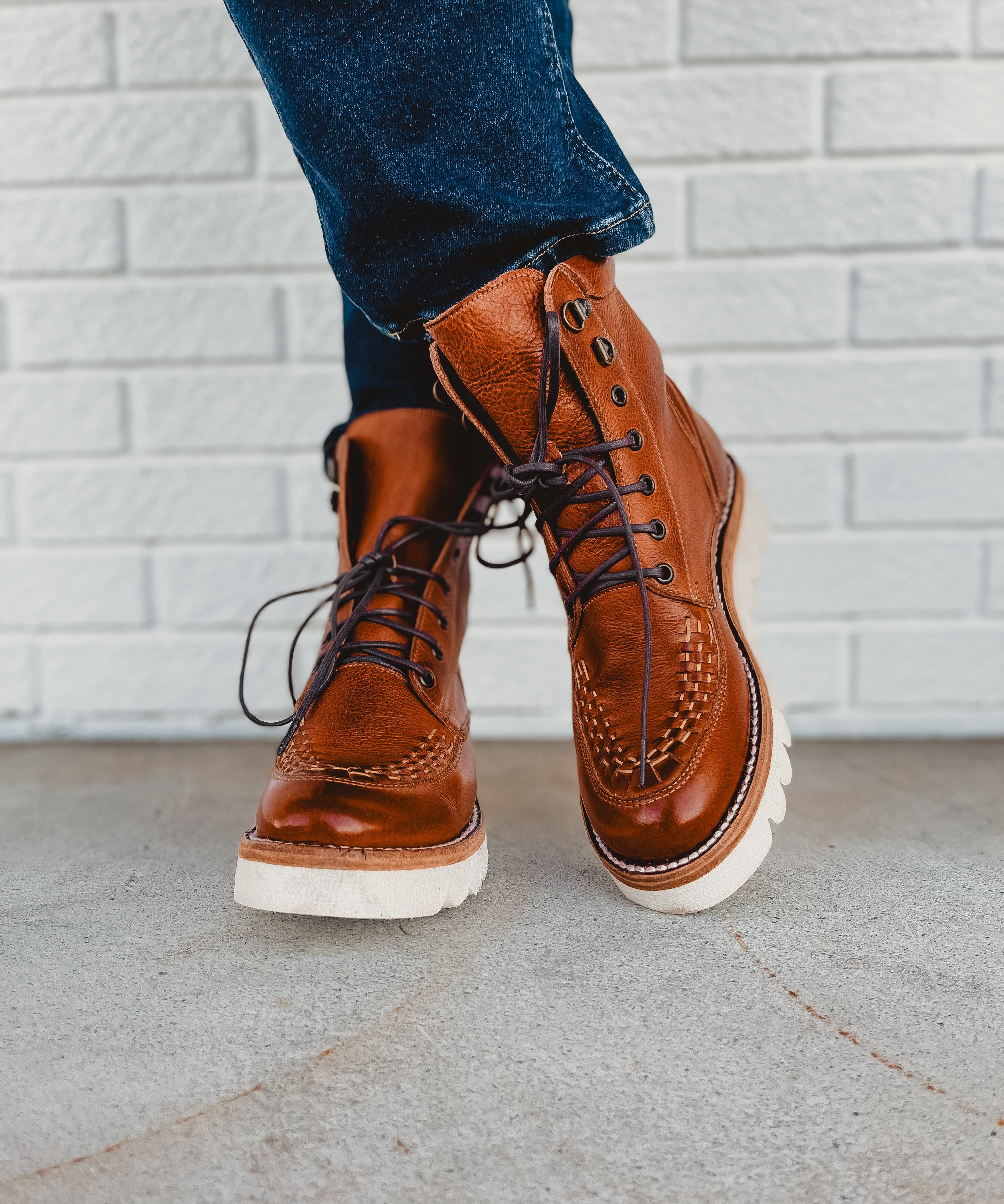 Bedstu Elisha II Platform Boot - Cognac Rustic - Lace and Grace Boutique