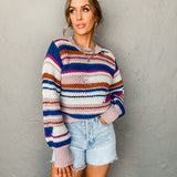 Cashmere Crewneck Sweater in Stripe