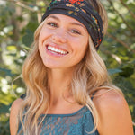 Boho Bandeau by Natural Life - Charcoal Floral - Lace and Grace Boutique