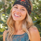 Boho Bandeau by Natural Life - Charcoal Floral - Lace and Grace Boutique