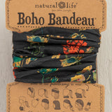 Boho Bandeau by Natural Life - Charcoal Floral - Lace and Grace Boutique