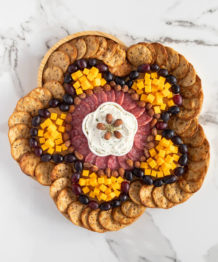 Bamboo Charcuterie Serving Board by Natural Life - Flower - Lace and Grace Boutique