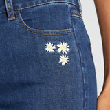 Daisies on Flared Jeans