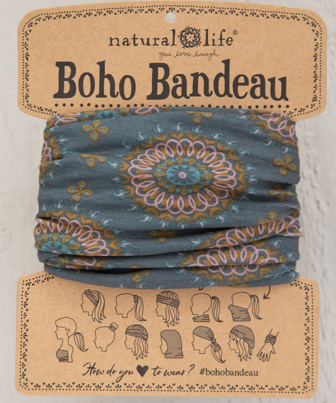 Boho Bandeau by Natural Life - Sage Gold Medallion - Lace and Grace Boutique