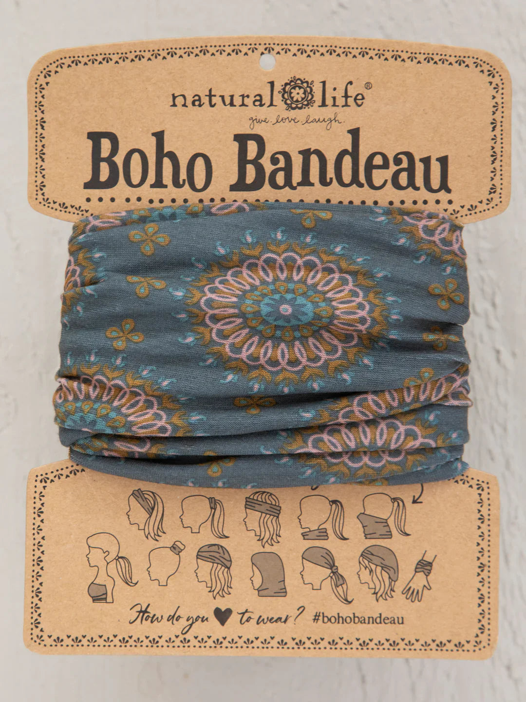 Boho Bandeau by Natural Life - Sage Gold Medallion - Lace and Grace Boutique