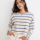 Supercrop Long-Sleeve Tee Striped