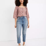 Pull-On Relaxed Jeans in Bellview Wash